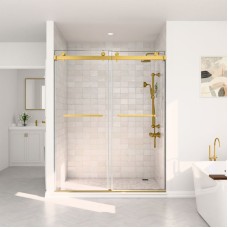 60" GDS-01 Series Frameless Bypass Shower Door with Nano Coating (3/8" Thickness)