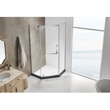 B33 Neo Angle Hinged Shower Door 36"W X 36"W X 72"H (3/8" Thickness)