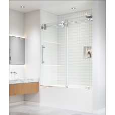 60" GSS-04 Series Frameless Bypass Tub Shower Door with Nano Coating (3/8" Thickness) 