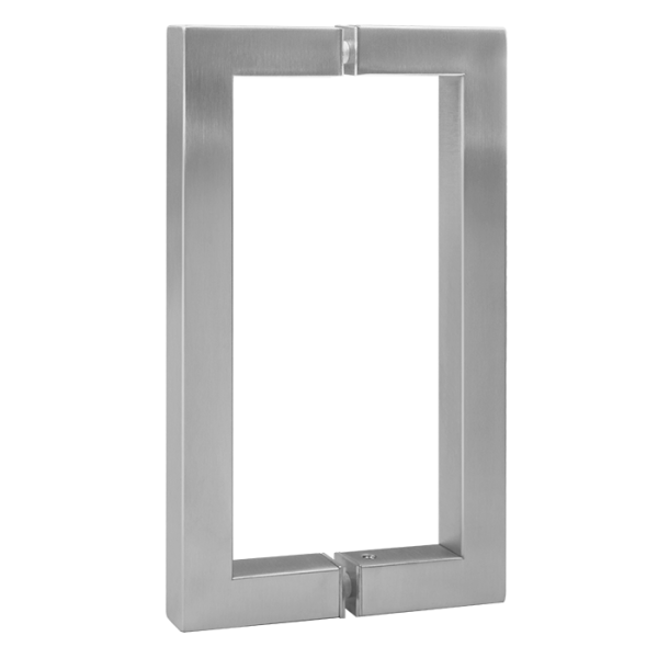 HSQ 8x8 Stainless Steel 8-inch Back-to-Back Shower Glass Door Square Pull Handle